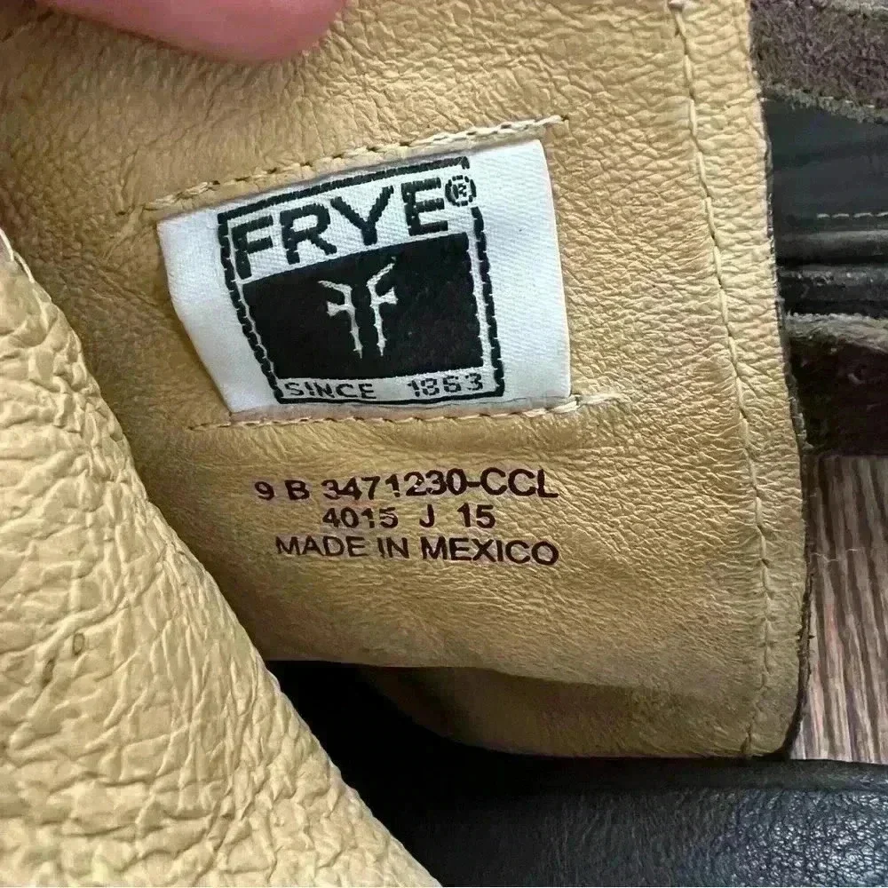 Frye Izzy Artisan Peep Toe Mule Booties Wm Sz 9 B Brown Leather Slingback Sandal